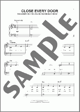 Close Every Door (from Joseph and the Amazing Technicolor Dreamcoat)(Tim Rice/Andrew Lloyd Webber) 楽譜 ピアノ（ソロ） ダウンロード