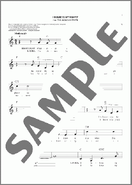 I Believe My Heart (from The Woman In White)(David Zippel/Andrew Lloyd Webber) 楽譜 その他 ダウンロード