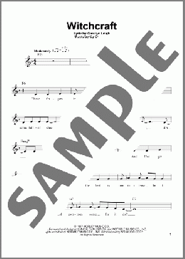 Witchcraft(Carolyn Leigh/Frank Sinatra) 楽譜 その他 ダウンロード