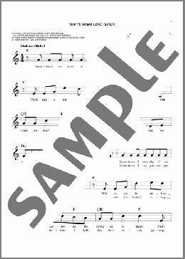 That's What Love Is For(Amy Grant) 楽譜 その他 ダウンロード