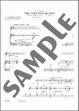 Take, O Take Those Lips Away, Op. 23, No. 4(William Shakespeare/Roger Quilter) 楽譜 ピアノ & ボーカル ダウンロード
