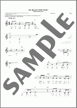 You Belong To My Heart (Solamente Una Vez)(Ray Gilbert) 楽譜 その他 ダウンロード