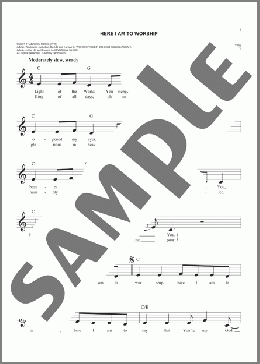 Here I Am To Worship (Light Of The World)(Tim Hughes/Phillips, Craig & Dean) 楽譜 その他 ダウンロード