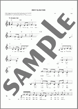 Firm Foundation(Jamie Harvill) 楽譜 その他 ダウンロード