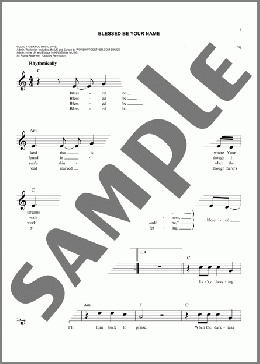Blessed Be Your Name(Tree63/Matt Redman) 楽譜 その他 ダウンロード