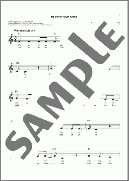 Be Unto Your Name(Lynn DeShazo) 楽譜 その他 ダウンロード