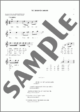 The Drunken Sailor(19th Century American Sea Chantey) 楽譜 その他 ダウンロード