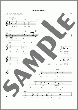 Go Down, Moses(Traditional American Spiritual) 楽譜 その他 ダウンロード