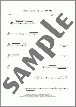 Pour Some Sugar On Me(Def Leppard) 楽譜 クラリネット ダウンロード