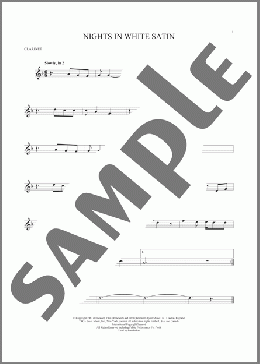 Nights In White Satin(The Moody Blues) 楽譜 クラリネット ダウンロード