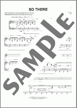 So There(Ben Folds) 楽譜 ピアノ & ボーカル ダウンロード