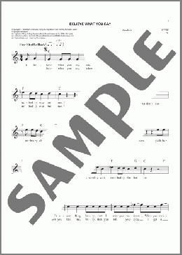 Believe What You Say(Ricky Nelson) 楽譜 その他 ダウンロード