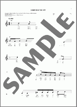 Summer In The City(The Lovin' Spoonful) 楽譜 その他 ダウンロード