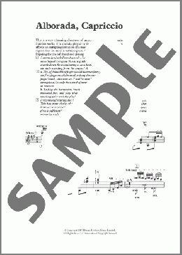 Alborada, Capriccio(Francisco Tarrega) 楽譜 ギター（その他） ダウンロード