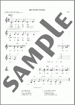 Masters In This Hall(Traditional English Carol) 楽譜 その他 ダウンロード