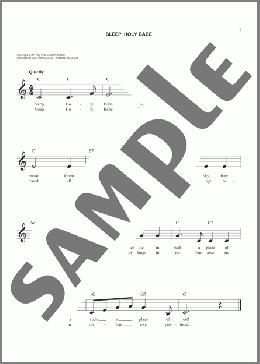 Sleep, Holy Babe(J.B. Dykes/Edward Caswell) 楽譜 その他 ダウンロード