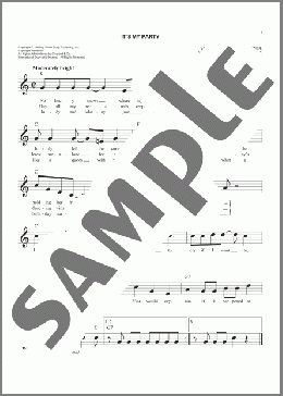 It's My Party(Lesley Gore) 楽譜 その他 ダウンロード