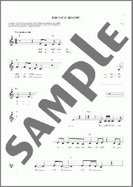 Don't Stop Believin'(Journey) 楽譜 その他 ダウンロード