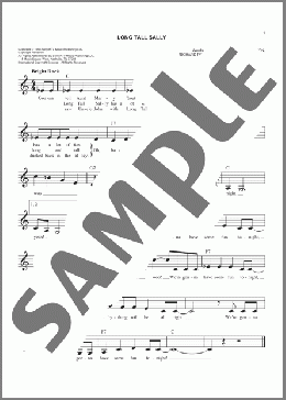 Long Tall Sally(Pat Boone/The Beatles/Little Richard) 楽譜 その他 ダウンロード