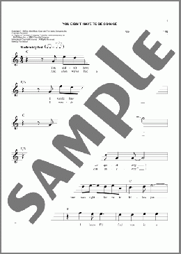 You Didn't Have To Be So Nice(John Sebastian/Lovin' Spoonful) 楽譜 その他 ダウンロード