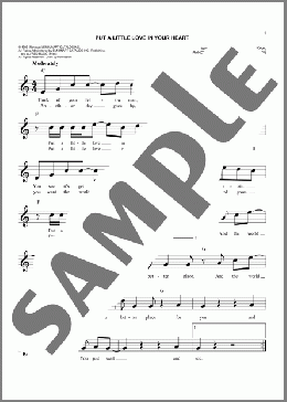 Put A Little Love In Your Heart(Jackie DeShannon) 楽譜 その他 ダウンロード