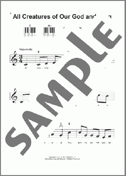 All Creatures Of Our God And King(Geistliche Kirchengesang) 楽譜 ピアノ（ソロ） ダウンロード