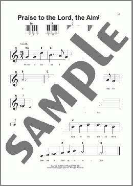 Praise To The Lord, The Almighty(Erneuerten Gesangbuch) 楽譜 ピアノ（ソロ） ダウンロード