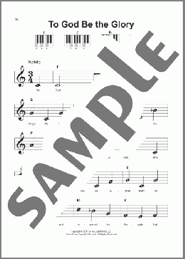 To God Be The Glory(Fanny J. Crosby) 楽譜 ピアノ（ソロ） ダウンロード