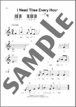 I Need Thee Every Hour(Robert Lowry) 楽譜 ピアノ（ソロ） ダウンロード