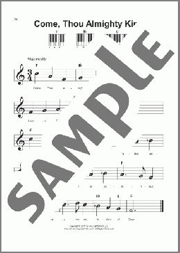 Come, Thou Almighty King(Felice de Giardini) 楽譜 ピアノ（ソロ） ダウンロード