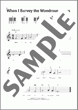 When I Survey The Wondrous Cross(Lowell Mason) 楽譜 ピアノ（ソロ） ダウンロード