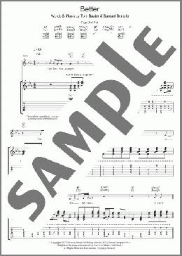 Better(Tom Baxter) 楽譜 ギター（ソロ） ダウンロード