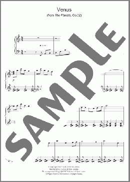 Venus (from The Planets Op.32)(Gustav Holst) 楽譜 ピアノ（ソロ） ダウンロード