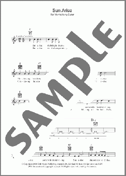 Sun Arise(Rolf Harris) 楽譜 その他 ダウンロード