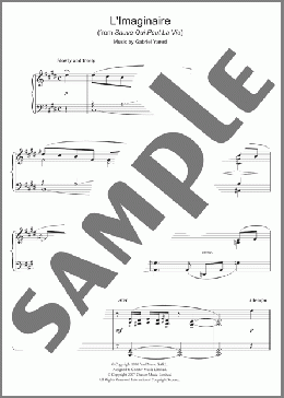 L'Imaginaire (from Sauve Qui Peut La Vie)(Gabriel Yared) 楽譜 ピアノ（ソロ） ダウンロード