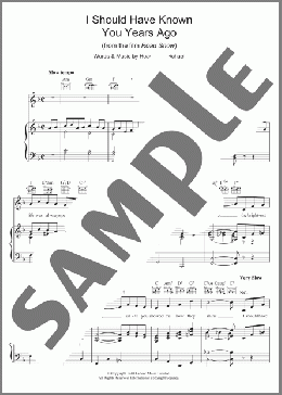 I Should Have Known You Years Ago(Hoagy Carmichael) 楽譜 その他 ダウンロード
