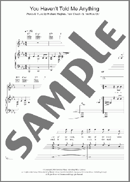 You Haven't Told Me Anything(Keane) 楽譜 その他 ダウンロード