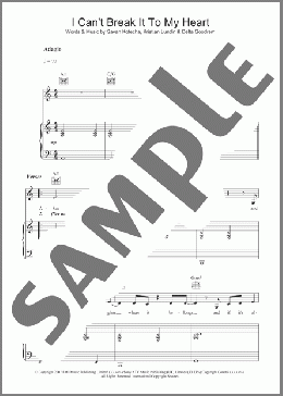 I Can't Break It To My Heart(Delta Goodrem) 楽譜 その他 ダウンロード