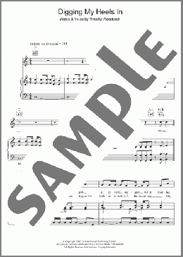 Digging My Heels In(Tim Daniel) 楽譜 その他 ダウンロード
