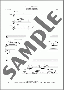 Shining Plain (for tenor and piano)(Anthony Powers) 楽譜 ピアノ & ボーカル ダウンロード