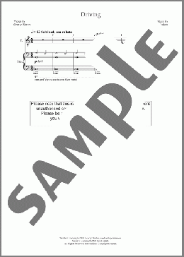 Driving (for tenor and piano)(Ben Foskett) 楽譜 ピアノ & ボーカル ダウンロード