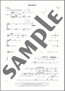 Interlude (for mezzo-soprano and harpsichord)(Gary Carpenter) 楽譜 ピアノ & ボーカル ダウンロード