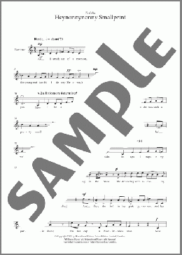 Heynonnynonny Smallprint (for baritone voice)(Geoffrey Poole) 楽譜 ピアノ & ボーカル ダウンロード