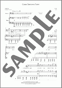 Cease Sorrows Now (for baritone and piano)(Joe Duddell) 楽譜 ピアノ & ボーカル ダウンロード