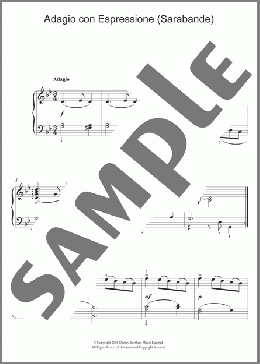Adagio Con Espressione (Sarabande)(Johann Jacob de Neufville) 楽譜 ピアノ（ソロ） ダウンロード