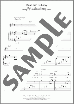 Brahms' Lullaby(Faryl Smith) 楽譜 ピアノ & ボーカル ダウンロード
