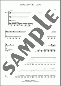 The Greenwood's Lament (for mezzo-soprano, baritone and guitar)(Jonathan Lloyd) 楽譜 ピアノ & ボーカル ダウンロード