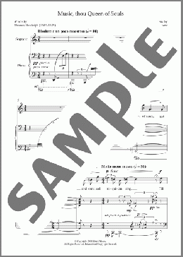 Music, thou Queen of Souls (for soprano and piano)(Lloyd Moore) 楽譜 ピアノ & ボーカル ダウンロード