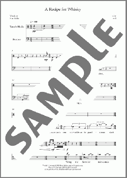 A Recipe for Whisky (for baritone and temple blocks)(Lyell Cresswell) 楽譜 ピアノ & ボーカル ダウンロード
