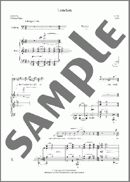 London (for baritone and piano)(Martin Butler) 楽譜 ピアノ & ボーカル ダウンロード